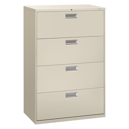 HON 36" W 4 Drawer File Cabinet, Light Gray, A4/Legal/Letter H684.L.Q